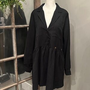 Francesca’s  Black Button-Up Dress XL